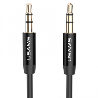Аудіо кабель Usams YP-01 Aux (1m) Чорний - Інтернет-магазин спільних покупок ToGether