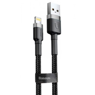 Дата кабель Baseus Cafule Lightning Cable 2.4A (1m) (CALKLF-B) Сірий / Чорний - Інтернет-магазин спільних покупок ToGether