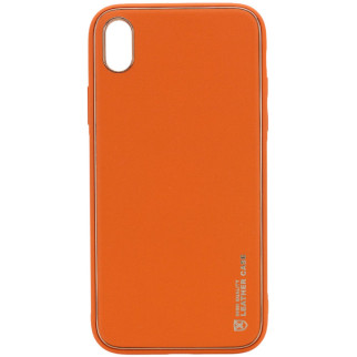 Шкіряний чохол Xshield для Apple iPhone X / XS (5.8") Помаранчевий / Apricot - Інтернет-магазин спільних покупок ToGether