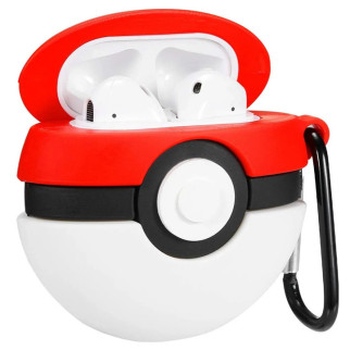 Силіконовий футляр Pokemon series для навушників AirPods + карабін Покебол/Червоно-білий - Інтернет-магазин спільних покупок ToGether