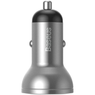 АЗП Baseus Digital Display Dual USB 4.8A Car Charger 24W (CCBX) Срібний - Інтернет-магазин спільних покупок ToGether