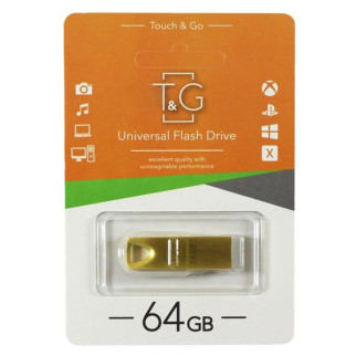 Флеш-драйв USB Flash Drive T&G 117 Metal Series 64GB Золотий - Інтернет-магазин спільних покупок ToGether