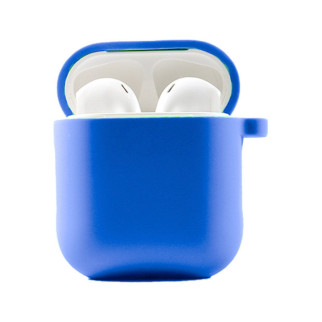 Силіконовий футляр з мікрофіброю для навушників Airpods 1/2 Синій / Royal blue - Інтернет-магазин спільних покупок ToGether