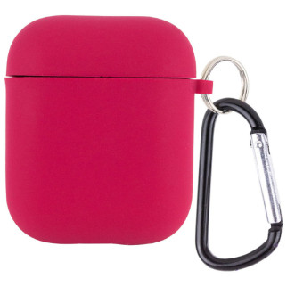 Силіконовий футляр з мікрофіброю для навушників Airpods 1/2 Червоний / Rose Red - Інтернет-магазин спільних покупок ToGether