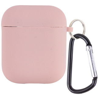 Силіконовий футляр з мікрофіброю для навушників Airpods 1/2 Рожевий / Pink Sand - Інтернет-магазин спільних покупок ToGether