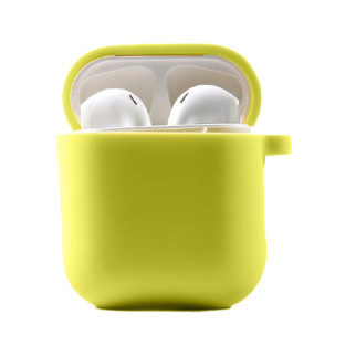 Силіконовий футляр з мікрофіброю для навушників Airpods 1/2 Жовтий / Bright Yellow - Інтернет-магазин спільних покупок ToGether
