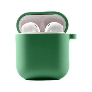 Силіконовий футляр з мікрофіброю для навушників Airpods 1/2 Зелений / Spearmint - Інтернет-магазин спільних покупок ToGether
