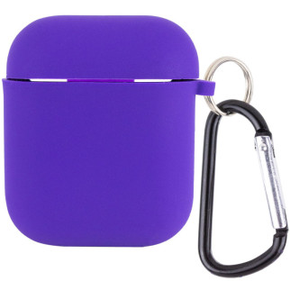 Силіконовий футляр з мікрофіброю для навушників Airpods 1/2 Фіолетовий / Ultra Violet - Інтернет-магазин спільних покупок ToGether