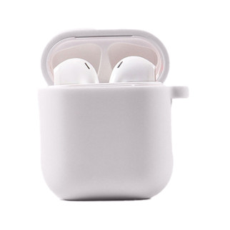 Силіконовий футляр з мікрофіброю для навушників Airpods 1/2 Білий / White - Інтернет-магазин спільних покупок ToGether