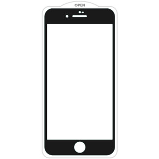 Захисне скло SKLO 5D (тех.пак) для Apple iPhone 7 plus / 8 plus (5.5") Чорний / Біла підкладка - Інтернет-магазин спільних покупок ToGether