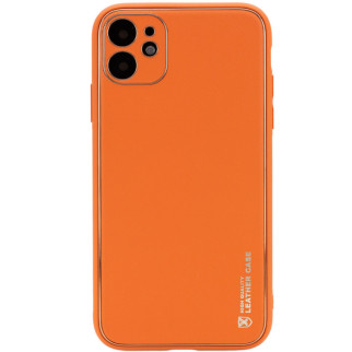 Шкіряний чохол Xshield для Apple iPhone 12 (6.1") Помаранчевий / Apricot - Інтернет-магазин спільних покупок ToGether
