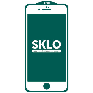 Захисне скло SKLO 5D (тех.пак) для Apple iPhone 7 / 8 / SE (2020) (4.7") Білий - Інтернет-магазин спільних покупок ToGether
