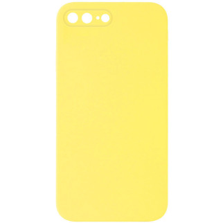 Чохол Silicone Case Square Full Camera Protective (AA) для Apple iPhone 7 plus / 8 plus (5.5") Жовтий / Yellow - Інтернет-магазин спільних покупок ToGether