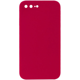 Чохол Silicone Case Square Full Camera Protective (AA) для Apple iPhone 7 plus / 8 plus (5.5") Червоний / Rose Red - Інтернет-магазин спільних покупок ToGether