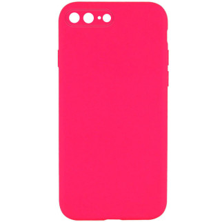 Чохол Silicone Case Square Full Camera Protective (AA) для Apple iPhone 7 plus / 8 plus (5.5") Рожевий / Barbie pink - Інтернет-магазин спільних покупок ToGether