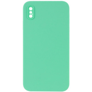 Чохол Silicone Case Square Full Camera Protective (AA) для Apple iPhone XS / X (5.8") Зелений / Spearmint - Інтернет-магазин спільних покупок ToGether