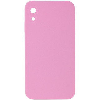 Чохол Silicone Case Square Full Camera Protective (AA) для Apple iPhone XR (6.1") Рожевий / Light pink - Інтернет-магазин спільних покупок ToGether