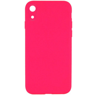 Чохол Silicone Case Square Full Camera Protective (AA) для Apple iPhone XR (6.1") Рожевий / Barbie pink - Інтернет-магазин спільних покупок ToGether