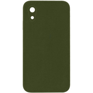 Чохол Silicone Case Square Full Camera Protective (AA) для Apple iPhone XR (6.1") Зелений / Dark Olive - Інтернет-магазин спільних покупок ToGether