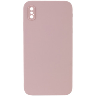Чохол Silicone Case Square Full Camera Protective (AA) для Apple iPhone XS Max (6.5") Рожевий / Pink Sand - Інтернет-магазин спільних покупок ToGether