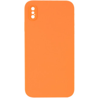 Чохол Silicone Case Square Full Camera Protective (AA) для Apple iPhone XS Max (6.5") Помаранчевий / Papaya - Інтернет-магазин спільних покупок ToGether