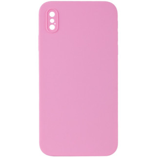 Чохол Silicone Case Square Full Camera Protective (AA) для Apple iPhone XS Max (6.5") Рожевий / Light pink - Інтернет-магазин спільних покупок ToGether