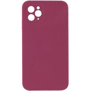 Чохол Silicone Case Square Full Camera Protective (AA) для Apple iPhone 11 Pro Max (6.5") Бордовий / Plum - Інтернет-магазин спільних покупок ToGether