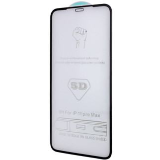 Захисне скло 5D Hard (full glue) (тех.пак) для Apple iPhone 12 Pro / 12 (6.1") Чорний - Інтернет-магазин спільних покупок ToGether