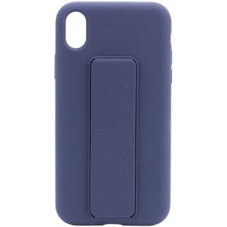 Чохол Silicone Case Hand Holder для Apple iPhone XS Max (6.5") Темно-синій / Midnight blue - Інтернет-магазин спільних покупок ToGether