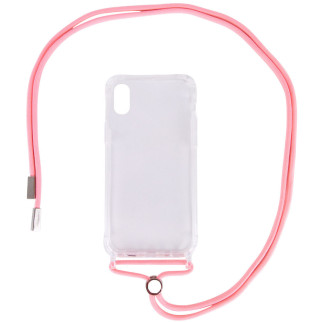 Чохол TPU Crossbody Transparent для Apple iPhone XS Max (6.5") Рожевий - Інтернет-магазин спільних покупок ToGether