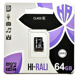 Карта пам'яті Hi-Rali microSDXC (UHS-3) 64 GB Card Class 10 без адаптера Чорний - Інтернет-магазин спільних покупок ToGether