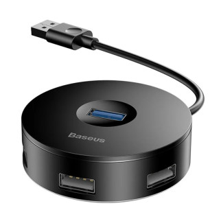 Перехідник HUB Baseus Round Box USB to USB 3.0 + 3USB 2.0 (1m) (CAHUB) Чорний - Інтернет-магазин спільних покупок ToGether