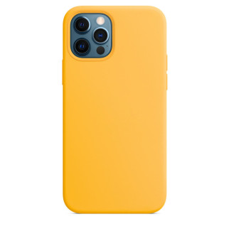 Чохол Silicone case (AAA) full with Magsafe для Apple iPhone 12 Pro / 12 (6.1") Жовтий / Sunflower - Інтернет-магазин спільних покупок ToGether