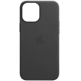 Шкіряний чохол Leather Case (AAA) with MagSafe and Animation для Apple iPhone 12 Pro Max (6.7") Black - Інтернет-магазин спільних покупок ToGether