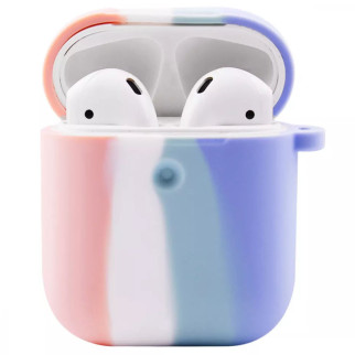 Силіконовий футляр Colorfull для навушників AirPods 1/2 Рожевий / Бузковий - Інтернет-магазин спільних покупок ToGether