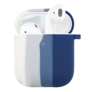 Силіконовий футляр Colorfull для навушників AirPods 1/2 Білий / Синій - Інтернет-магазин спільних покупок ToGether