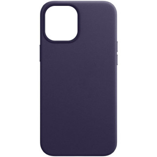 Шкіряний чохол Leather Case (AAA) with MagSafe для Apple iPhone 12 Pro / 12 (6.1") Deep Violet - Інтернет-магазин спільних покупок ToGether