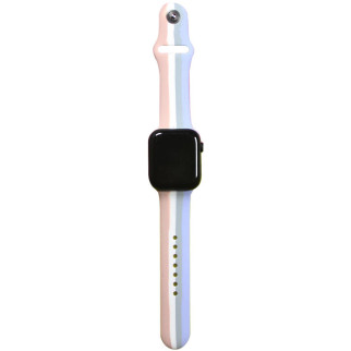 Силіконовий ремінець Rainbow для Apple watch 42mm / 44mm Рожевий / Бузковий - Інтернет-магазин спільних покупок ToGether