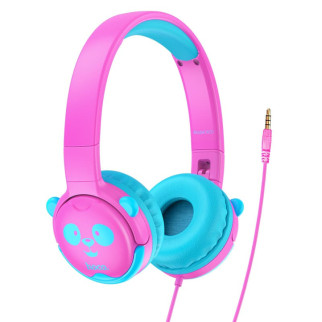 Накладні навушники Hoco W31 Childrens (3.5mm/1.2m) Рожево-блакитний - Інтернет-магазин спільних покупок ToGether