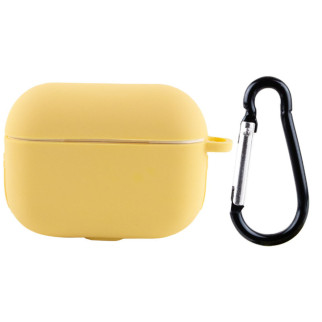 Силіконовий футляр New з карабіном для навушників Airpods Pro Жовтий / Yellow - Інтернет-магазин спільних покупок ToGether