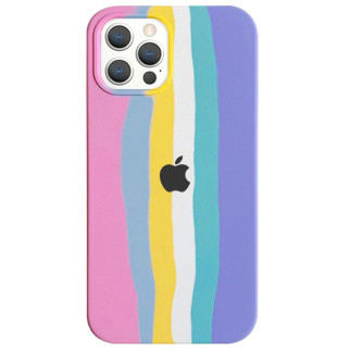 Чохол Silicone case Full Rainbow для Apple iPhone 13 Pro (6.1") Рожевий / Бузковий - Інтернет-магазин спільних покупок ToGether