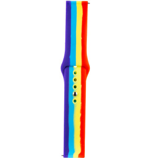 Силіконовий ремінець Rainbow для Xiaomi Amazfit/Samsung 20 mm Червоний / Фіолетовий - Інтернет-магазин спільних покупок ToGether