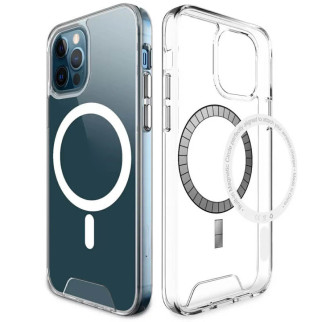 Чохол TPU Space Case with MagSafe для Apple iPhone 12 Pro / 12 (6.1") Прозорий - Інтернет-магазин спільних покупок ToGether
