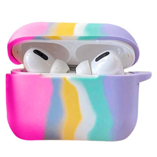 Силіконовий футляр Colorfull для навушників AirPods 3 Темно-рожевий / Блакитний - Інтернет-магазин спільних покупок ToGether