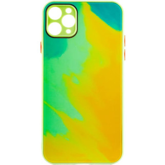 Чохол TPU+Glass Impasto abstract для Apple iPhone 11 Pro (5.8") Yellow green - Інтернет-магазин спільних покупок ToGether