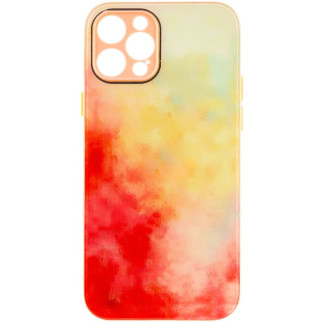 Чохол TPU+Glass Impasto abstract для Apple iPhone 12 Pro (6.1") Red yellow - Інтернет-магазин спільних покупок ToGether