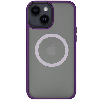 TPU+PC чохол Metal Buttons with MagSafe для Apple iPhone 13 (6.1") Темно-фіолетовий - Інтернет-магазин спільних покупок ToGether