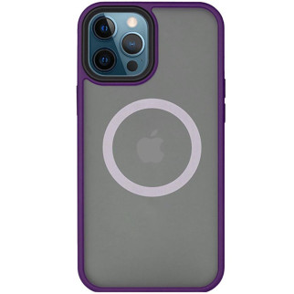 TPU+PC чохол Metal Buttons with MagSafe для Apple iPhone 13 Pro (6.1") Темно-фіолетовий - Інтернет-магазин спільних покупок ToGether