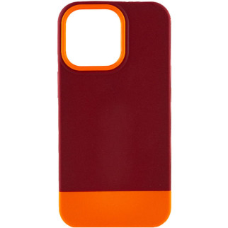 Чохол TPU+PC Bichromatic для Apple iPhone 13 Pro Max (6.7") Brown burgundy / Orange - Інтернет-магазин спільних покупок ToGether