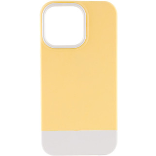 Чохол TPU+PC Bichromatic для Apple iPhone 13 Pro Max (6.7") Creamy-yellow / White - Інтернет-магазин спільних покупок ToGether